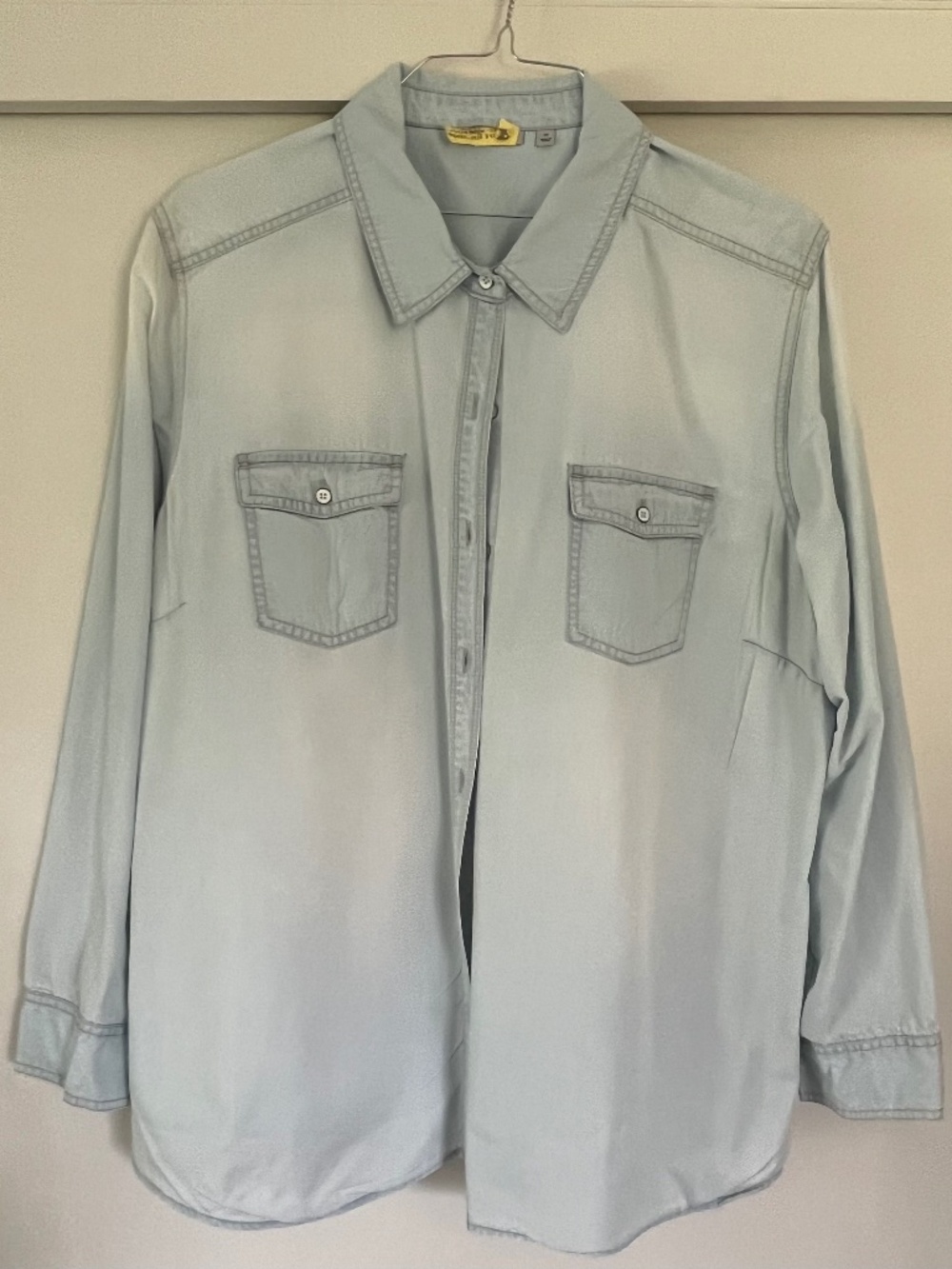 Halogen (Nordstrom label) Light Blue Chambray Look Button Down Shirt 2X